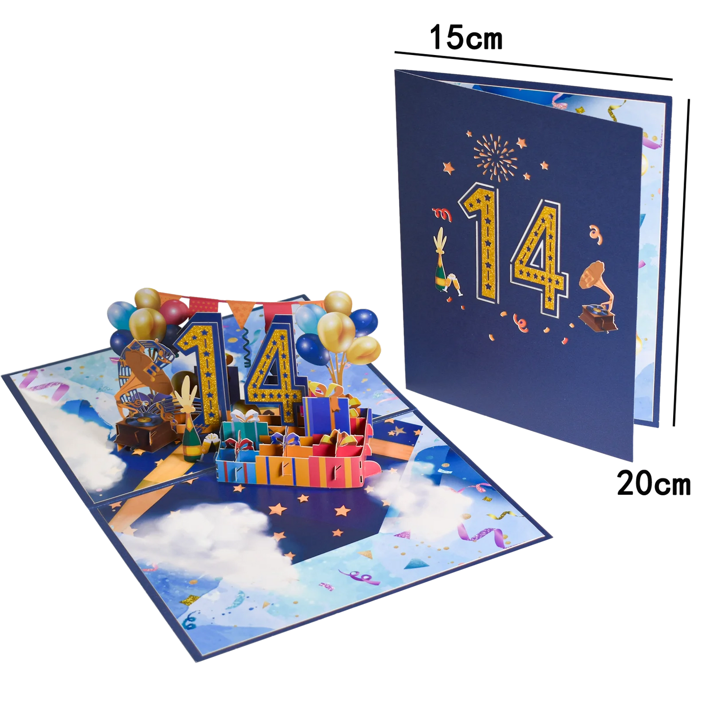 Anniversary Card, Pop Up 1st 18th 21th Birthday Card, Anniversary Number Greeting Cards for Wedding Wife Husband Girlfriend - Slobuy