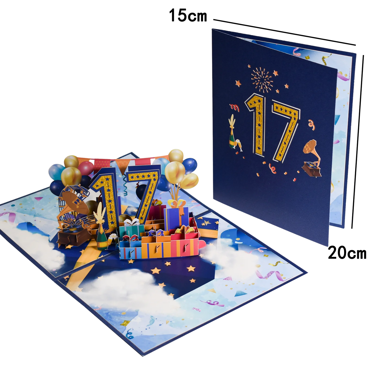 Anniversary Card, Pop Up 1st 18th 21th Birthday Card, Anniversary Number Greeting Cards for Wedding Wife Husband Girlfriend - Slobuy