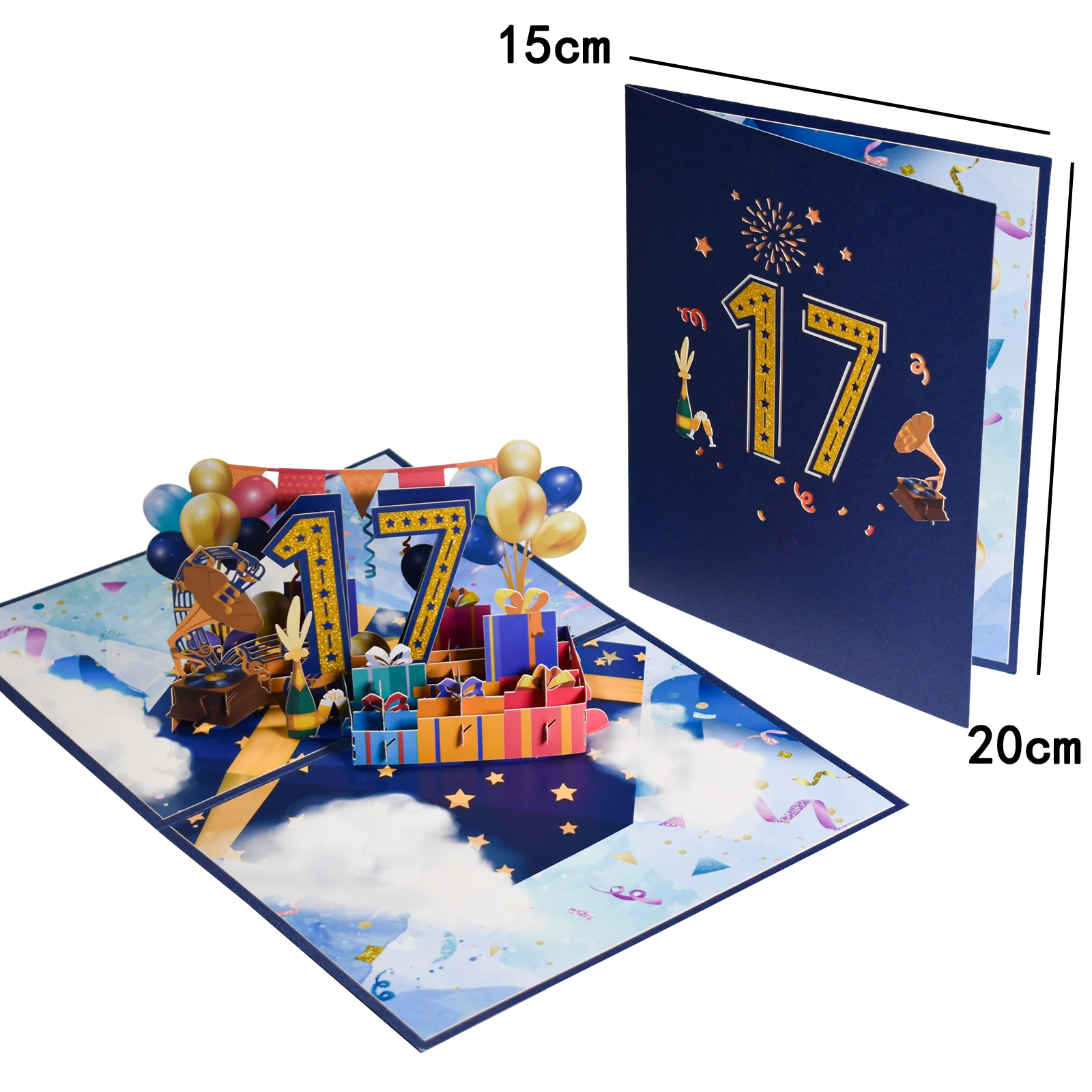 Anniversary Card, Pop Up 1st 18th 21th Birthday Card, Anniversary Number Greeting Cards for Wedding Wife Husband Girlfriend - Slobuy