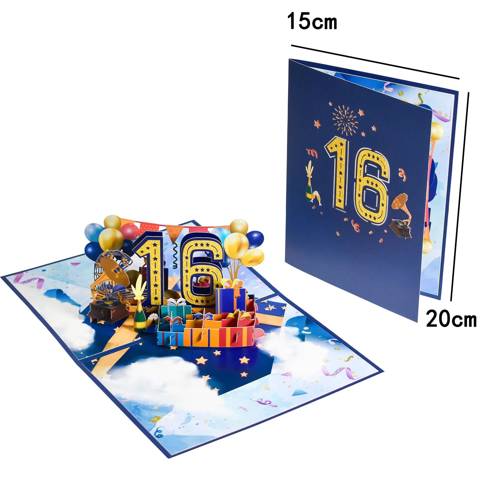 Anniversary Card, Pop Up 1st 18th 21th Birthday Card, Anniversary Number Greeting Cards for Wedding Wife Husband Girlfriend - Slobuy