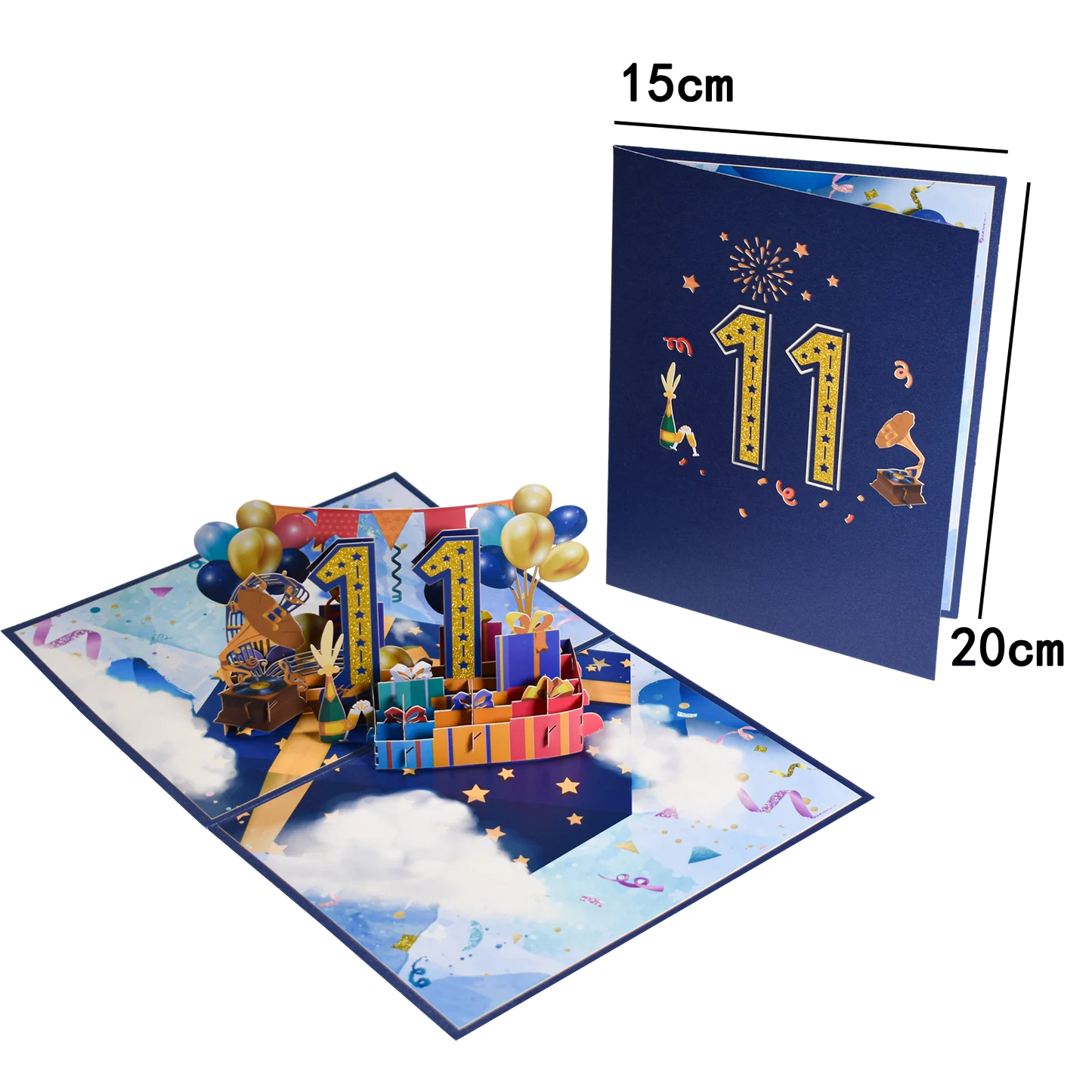 Anniversary Card, Pop Up 1st 18th 21th Birthday Card, Anniversary Number Greeting Cards for Wedding Wife Husband Girlfriend - Slobuy