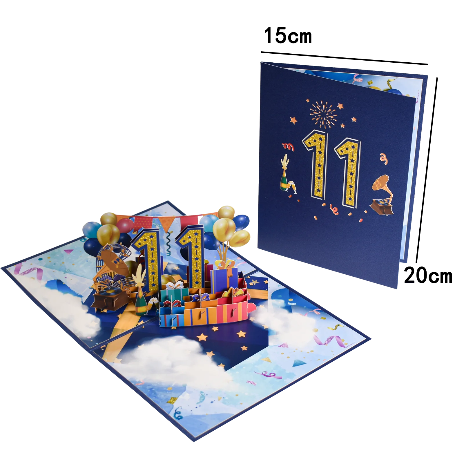 Anniversary Card, Pop Up 1st 18th 21th Birthday Card, Anniversary Number Greeting Cards for Wedding Wife Husband Girlfriend - Slobuy