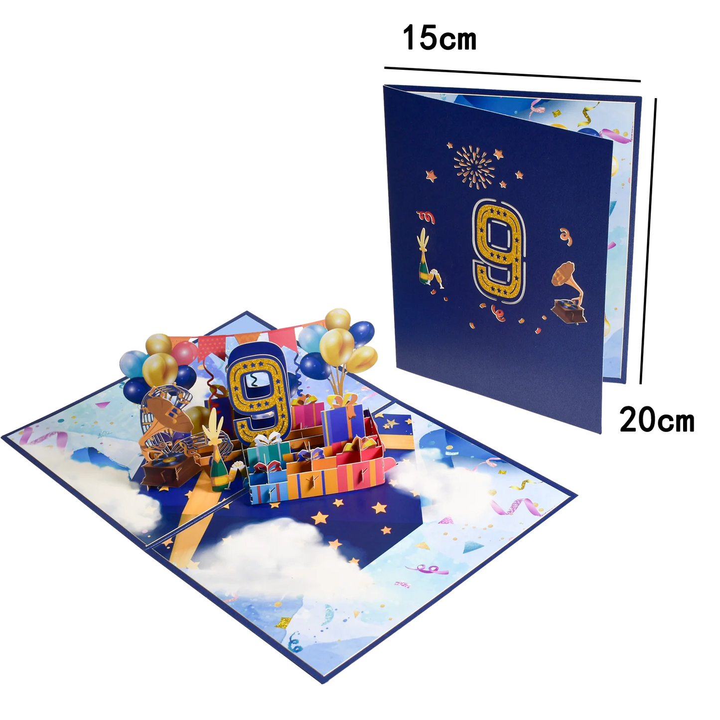 Anniversary Card, Pop Up 1st 18th 21th Birthday Card, Anniversary Number Greeting Cards for Wedding Wife Husband Girlfriend - Slobuy