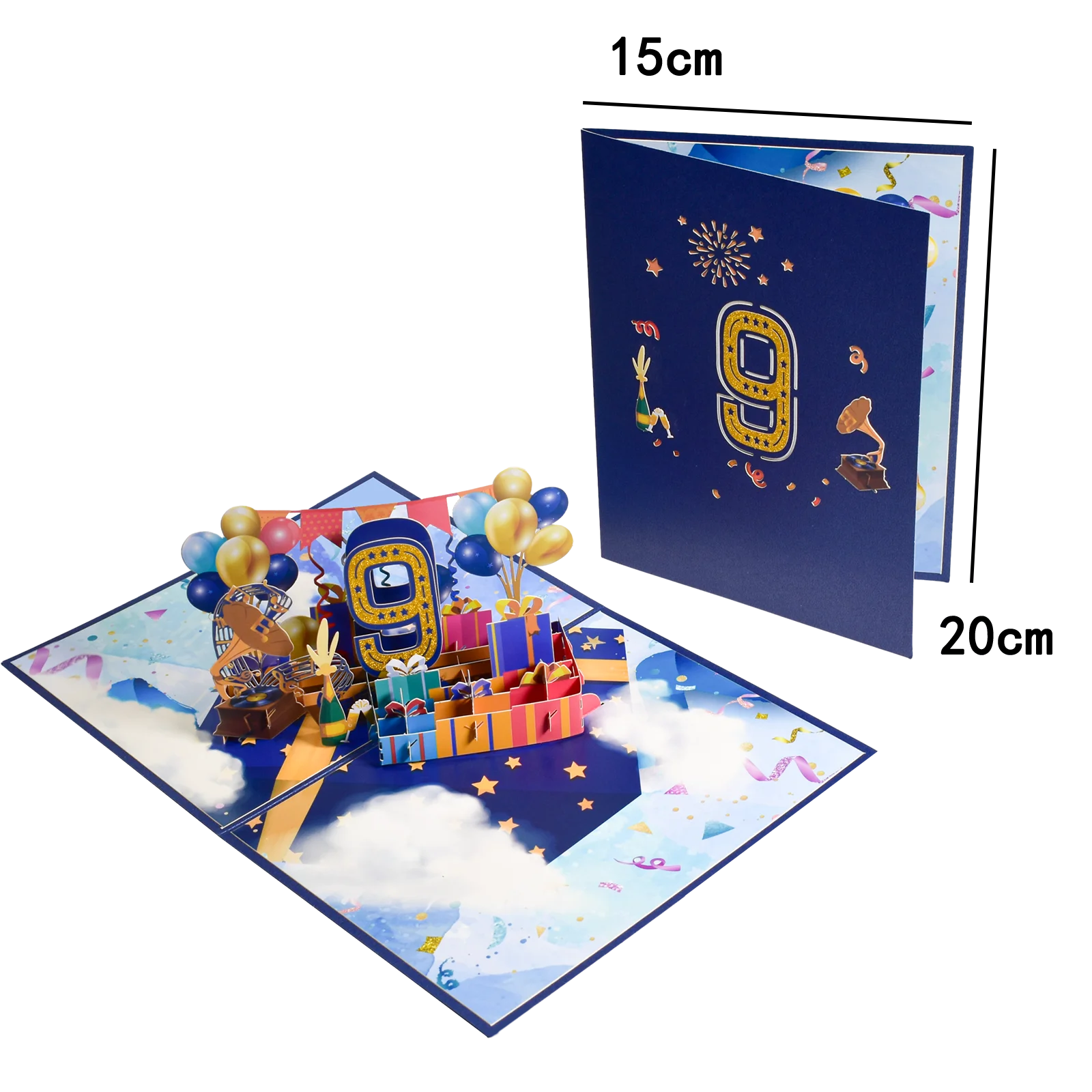 Anniversary Card, Pop Up 1st 18th 21th Birthday Card, Anniversary Number Greeting Cards for Wedding Wife Husband Girlfriend - Slobuy