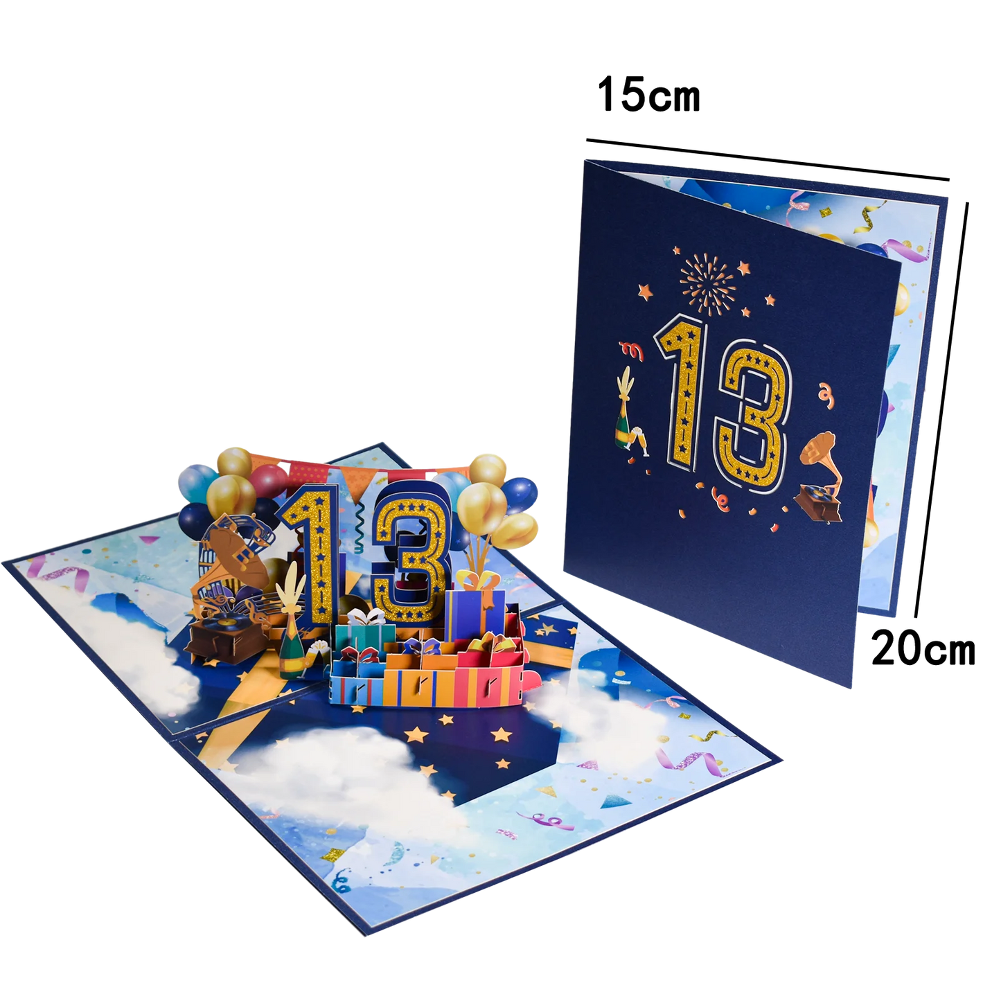 Anniversary Card, Pop Up 1st 18th 21th Birthday Card, Anniversary Number Greeting Cards for Wedding Wife Husband Girlfriend - Slobuy