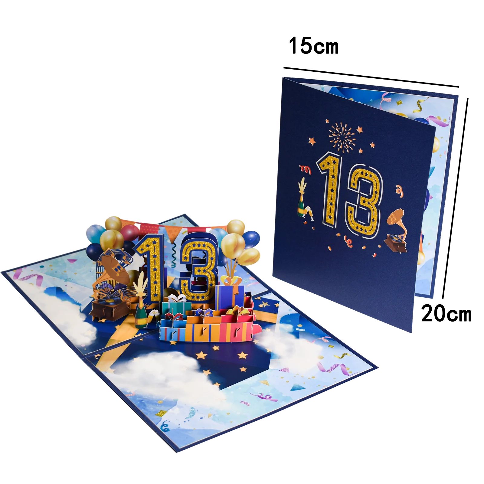 Anniversary Card, Pop Up 1st 18th 21th Birthday Card, Anniversary Number Greeting Cards for Wedding Wife Husband Girlfriend - Slobuy