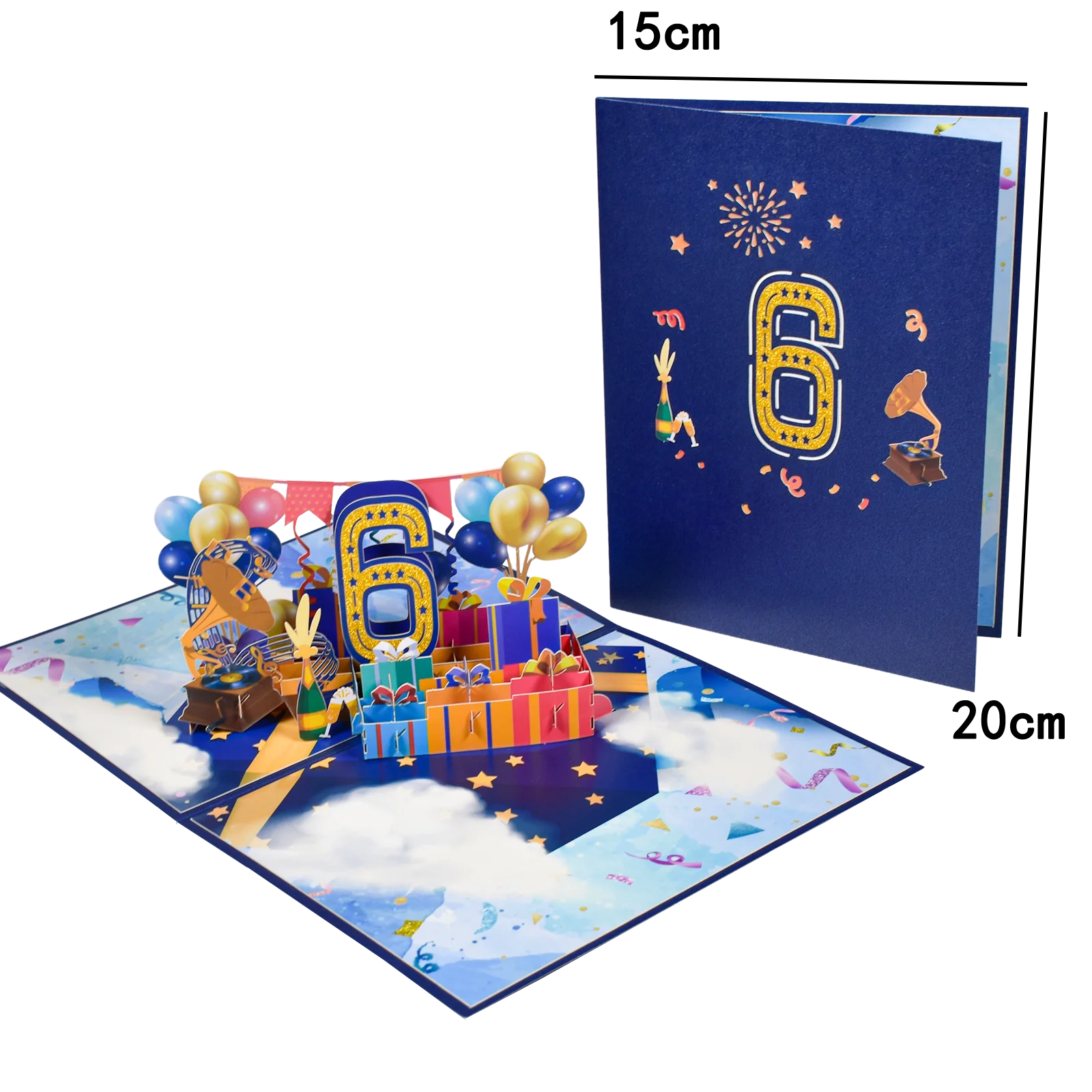 Anniversary Card, Pop Up 1st 18th 21th Birthday Card, Anniversary Number Greeting Cards for Wedding Wife Husband Girlfriend - Slobuy