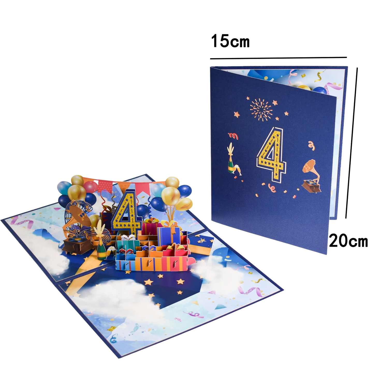 Anniversary Card, Pop Up 1st 18th 21th Birthday Card, Anniversary Number Greeting Cards for Wedding Wife Husband Girlfriend - Slobuy