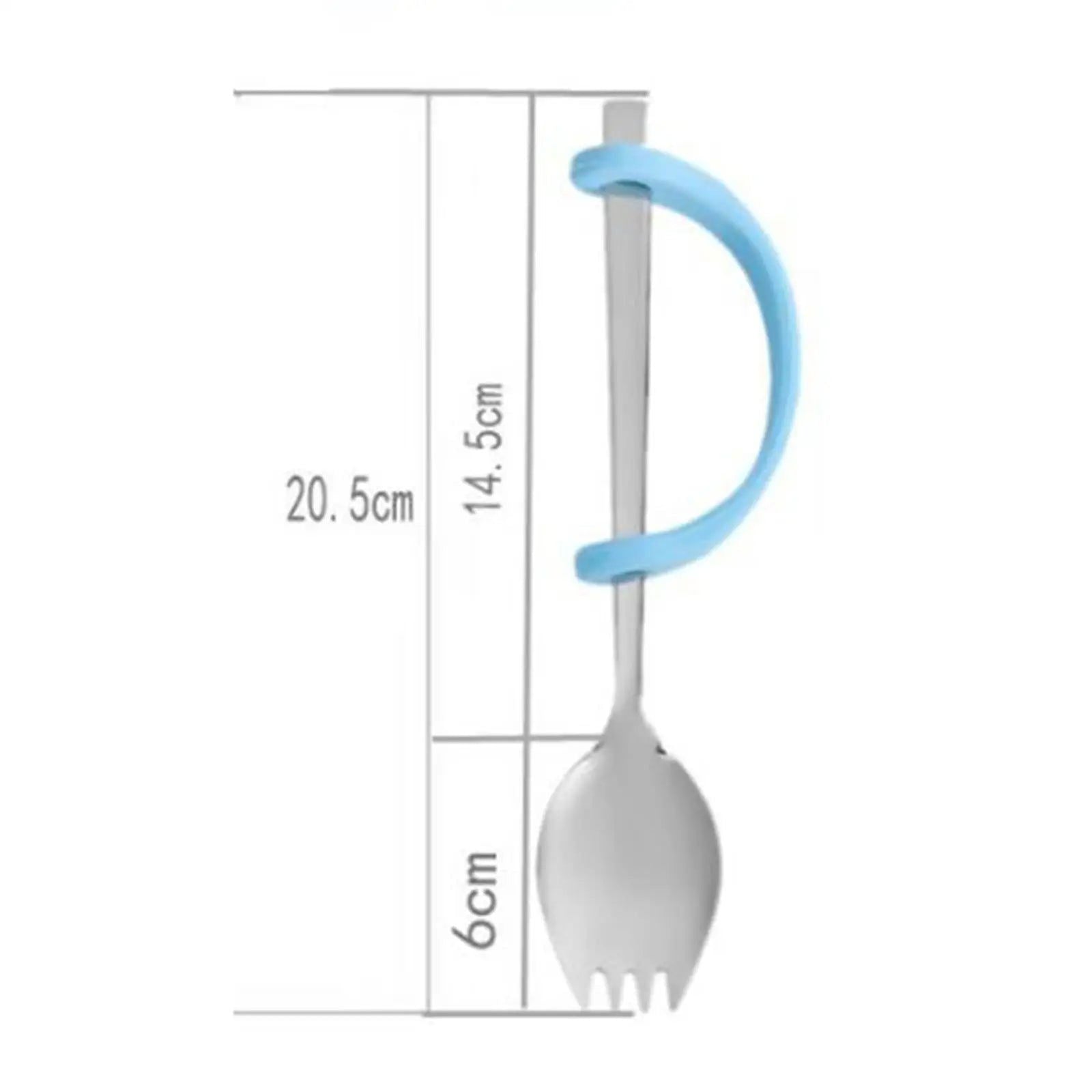 Anti-Shake Eating Aid Tableware Silicone Eating Tool Limited Wrist Range Elderly Silicone Aid Tableware Elderly Spoon Fork - Slobuy