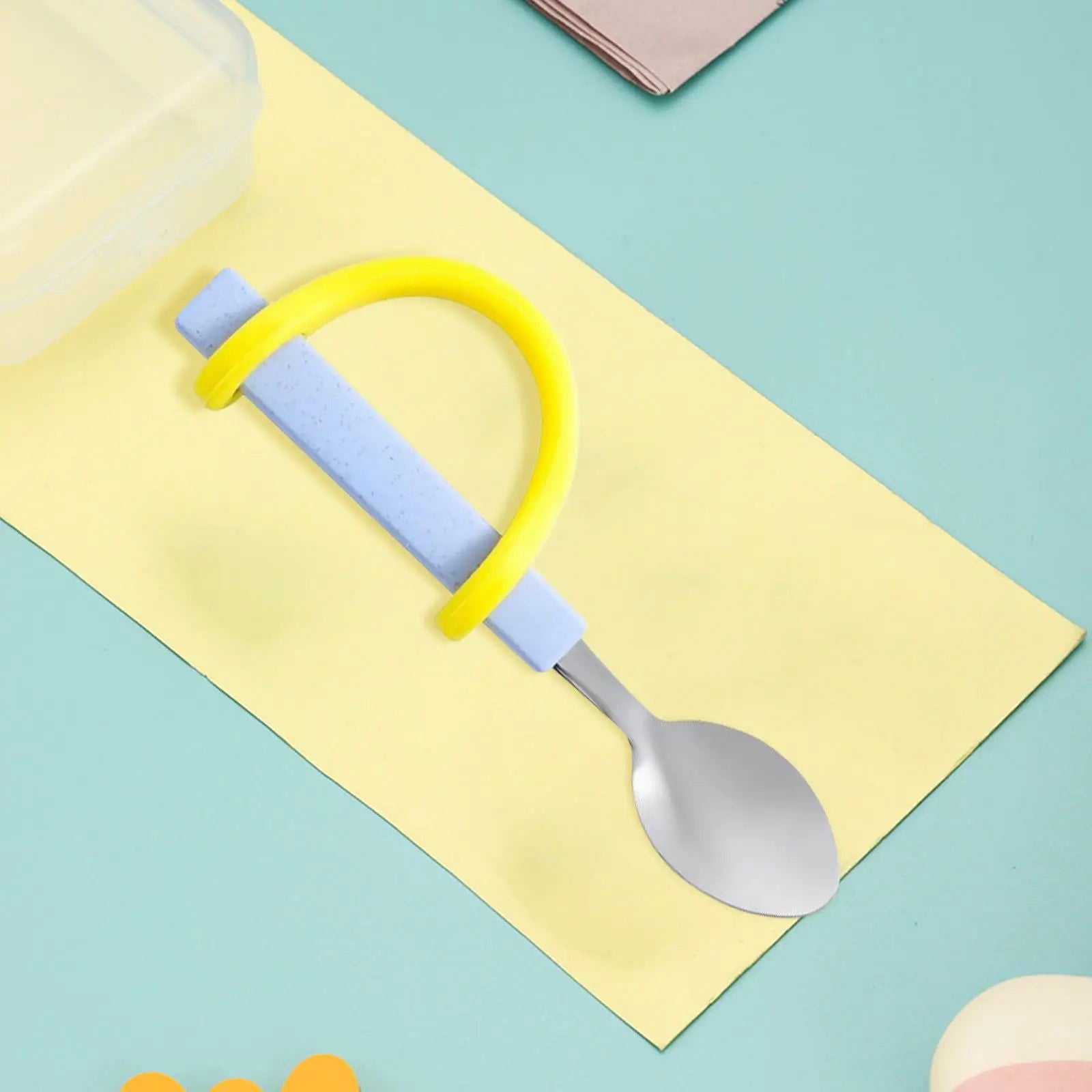 Anti-Shake Eating Aid Tableware Silicone Eating Tool Limited Wrist Range Elderly Silicone Aid Tableware Elderly Spoon Fork - Slobuy