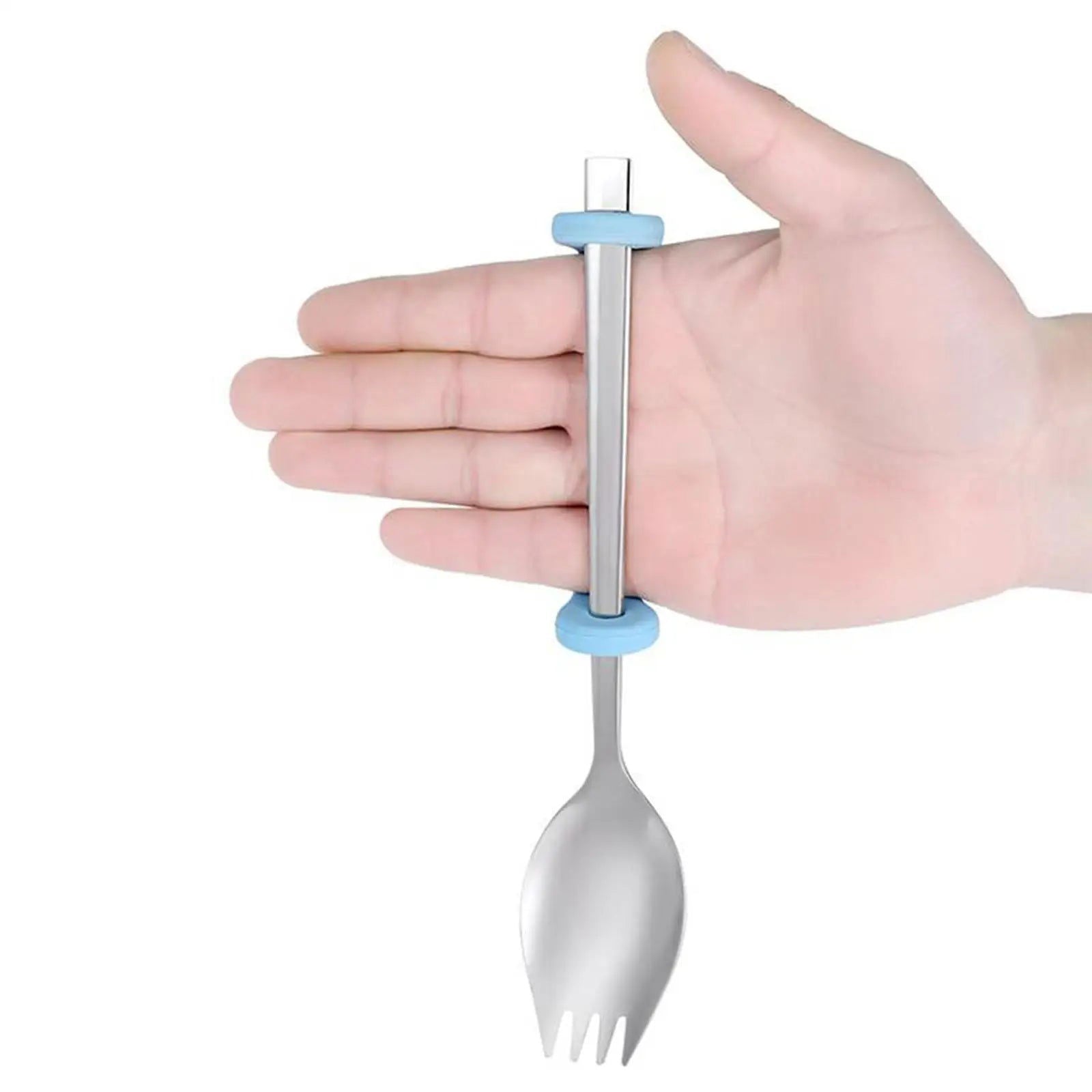 Anti-Shake Eating Aid Tableware Silicone Eating Tool Limited Wrist Range Elderly Silicone Aid Tableware Elderly Spoon Fork - Slobuy