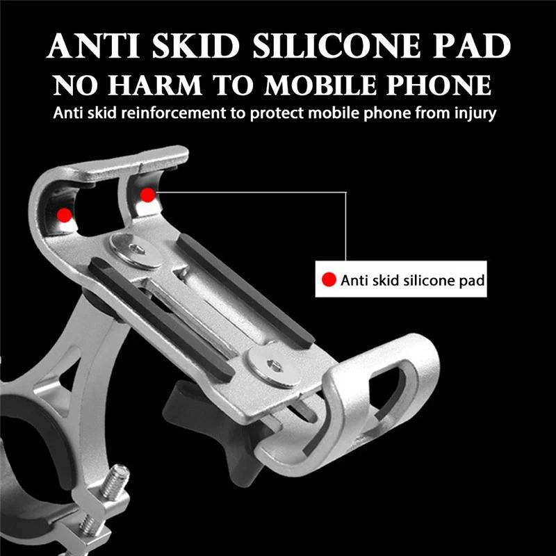 Anti Slip Aluminum Bicycle Stand Mobile Phone Stand Motorcycle Handle Stand Bicycle Accessories Navigation Stand - Slobuy
