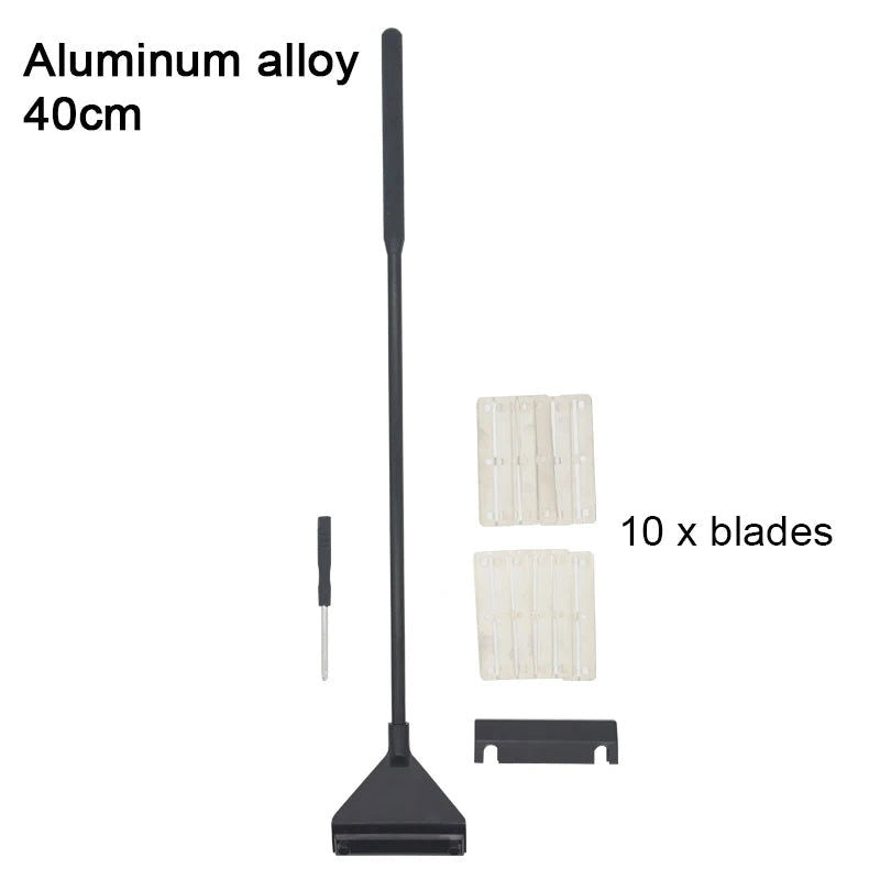 Aquarium Algae Remover Aluminum Alloy Stainless Steel Scraper Blade Fish Tank Glass Water Plant Grass Cleaning Tools Accessories - Slobuy