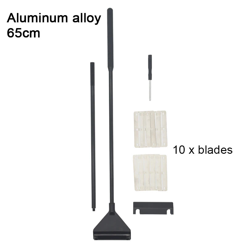 Aquarium Algae Remover Aluminum Alloy Stainless Steel Scraper Blade Fish Tank Glass Water Plant Grass Cleaning Tools Accessories - Slobuy