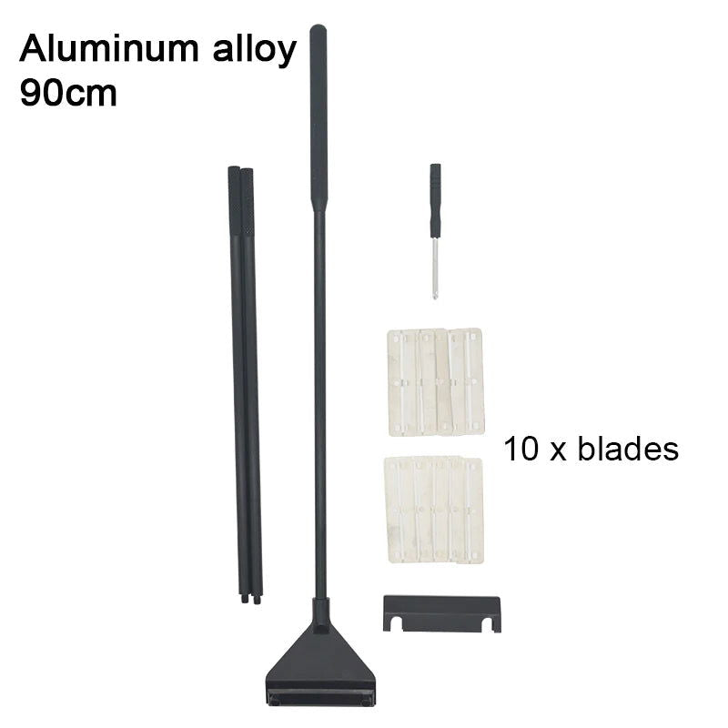 Aquarium Algae Remover Aluminum Alloy Stainless Steel Scraper Blade Fish Tank Glass Water Plant Grass Cleaning Tools Accessories - Slobuy