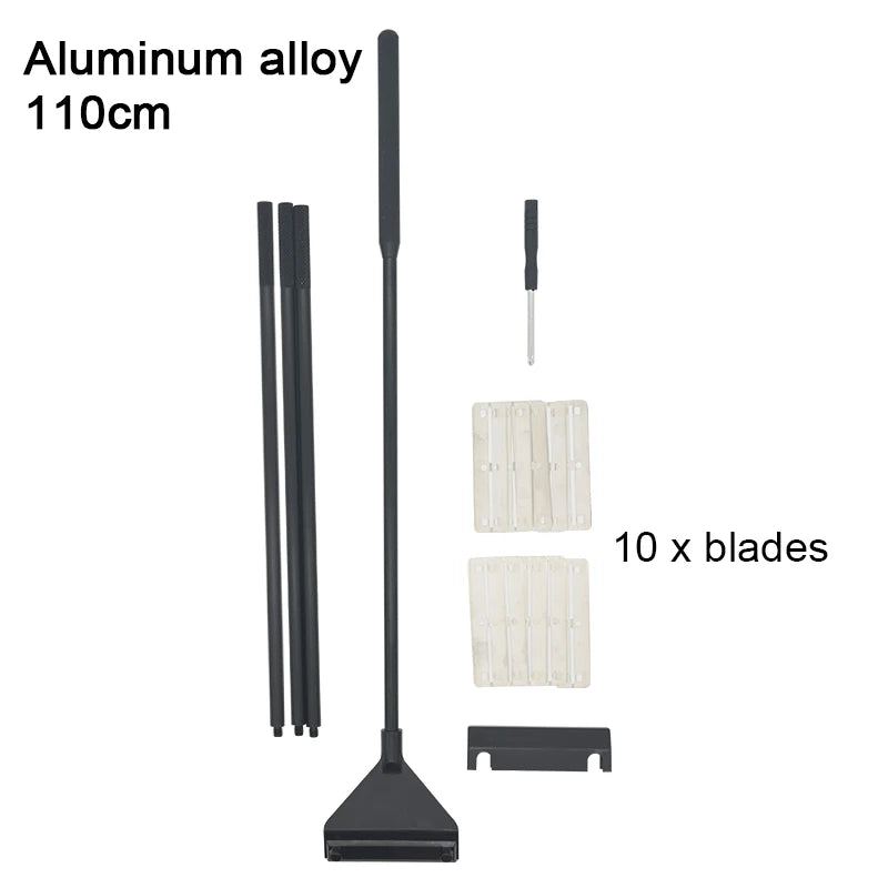 Aquarium Algae Remover Aluminum Alloy Stainless Steel Scraper Blade Fish Tank Glass Water Plant Grass Cleaning Tools Accessories - Slobuy