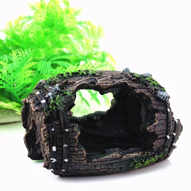 Aquarium Artificial Barrel Cave Resin Ornaments Decorations Landscaping Accessories For Fish Tank Aquarium Decoration Background - Slobuy