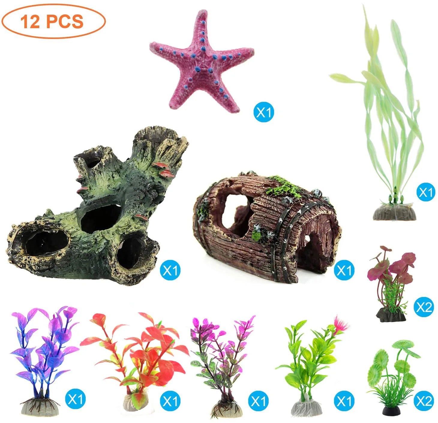 Aquarium Artificial Barrel Cave Resin Ornaments Decorations Landscaping Accessories For Fish Tank Aquarium Decoration Background - Slobuy