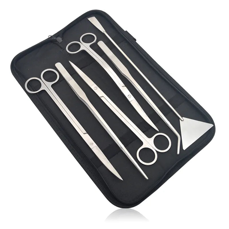Aquarium Cleaning Tools Set Wave Scissors Tweezers Aquatic Plant Grass Trimming Stainless Fish Tank Tools Aquarium Accessories - Slobuy