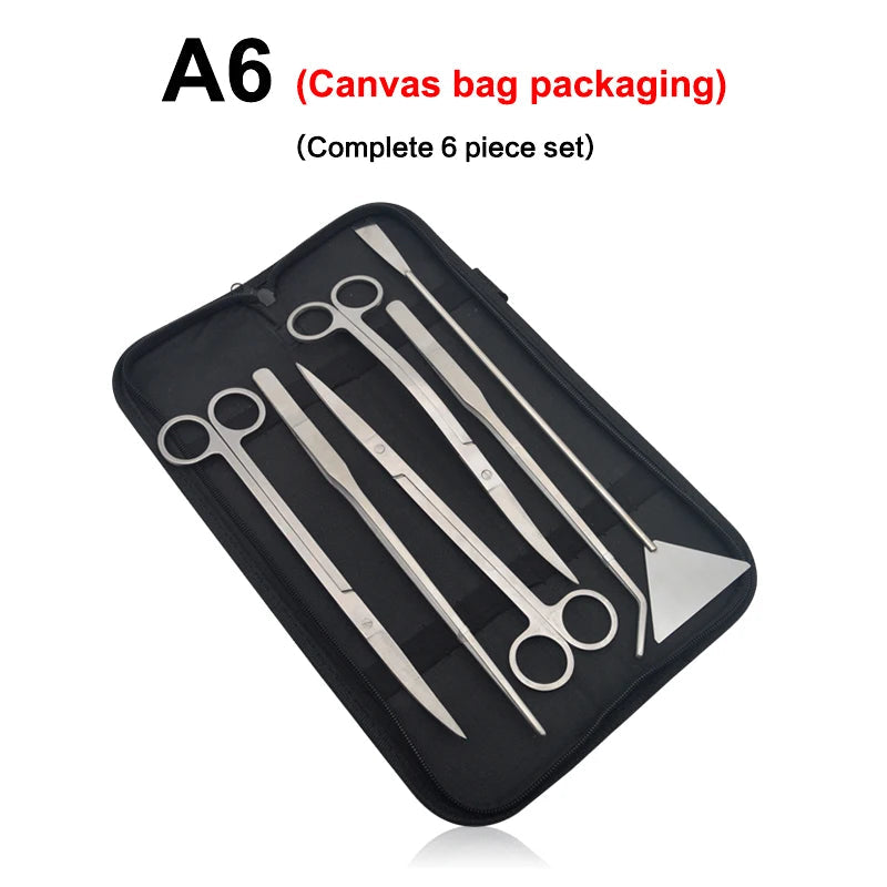 Aquarium Cleaning Tools Set Wave Scissors Tweezers Aquatic Plant Grass Trimming Stainless Fish Tank Tools Aquarium Accessories - Slobuy
