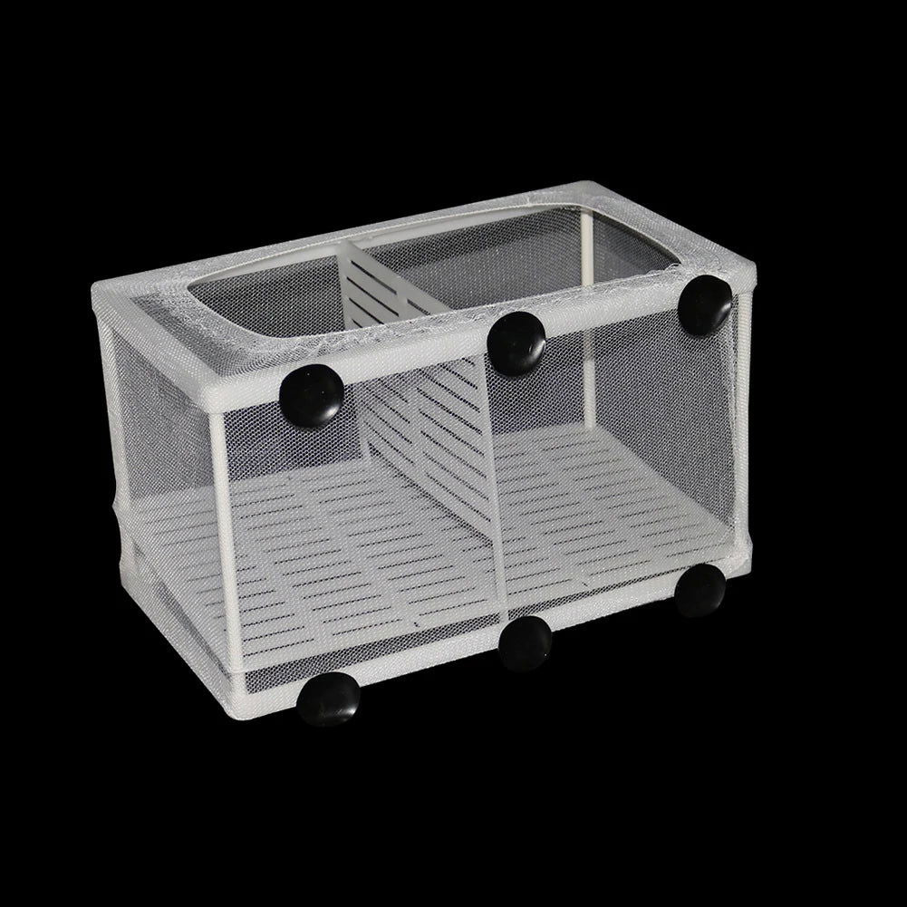 Aquarium Hatchery Fish Tank Incubator Net With Suction Cup Fish Isolation Breeding Net Box For Baby Fishes Clownfish Guppy White - Slobuy