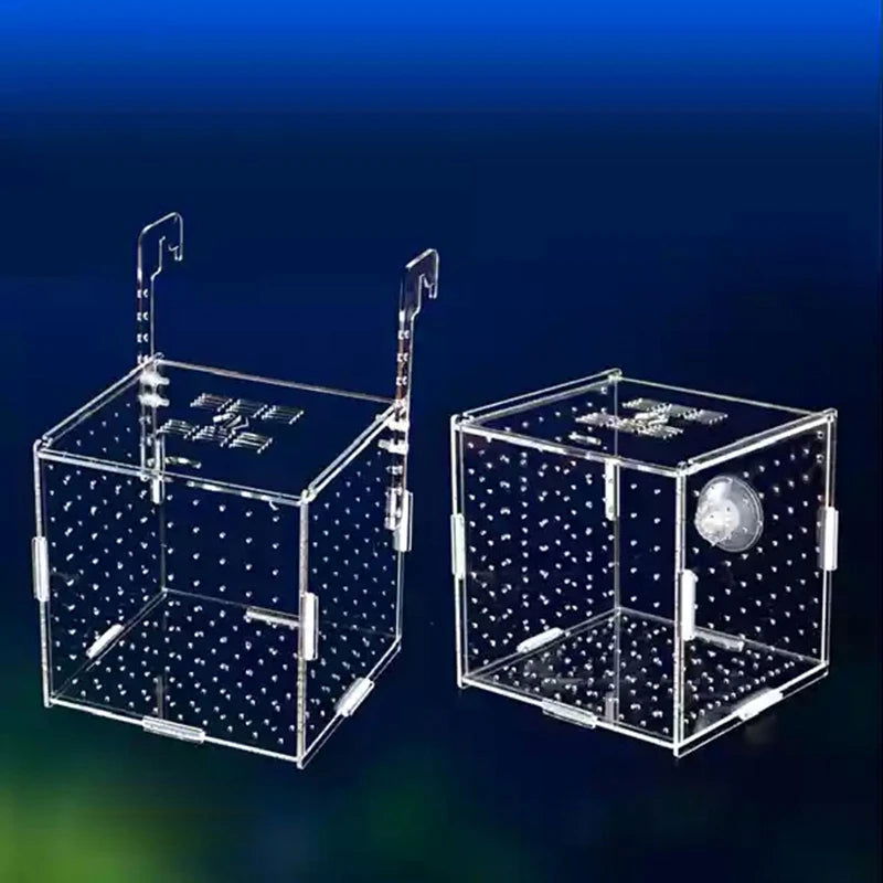 Aquarium Isolation Box Fish Tank Small Fry Breeding Box Transparent Acrylic Single Grid Double Grid Aquarium Supplies - Slobuy