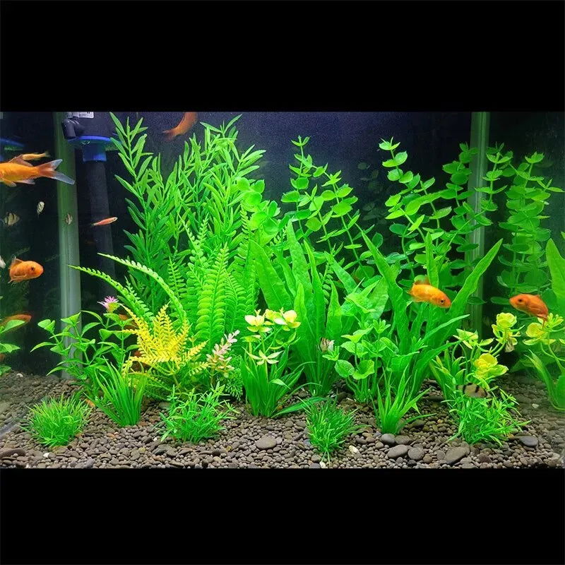 Aquarium Plants Artificial Fish Tank Tree Plant Landscaping Decorations Ornaments Park Pond Water Weeds Decor Accessories - Slobuy
