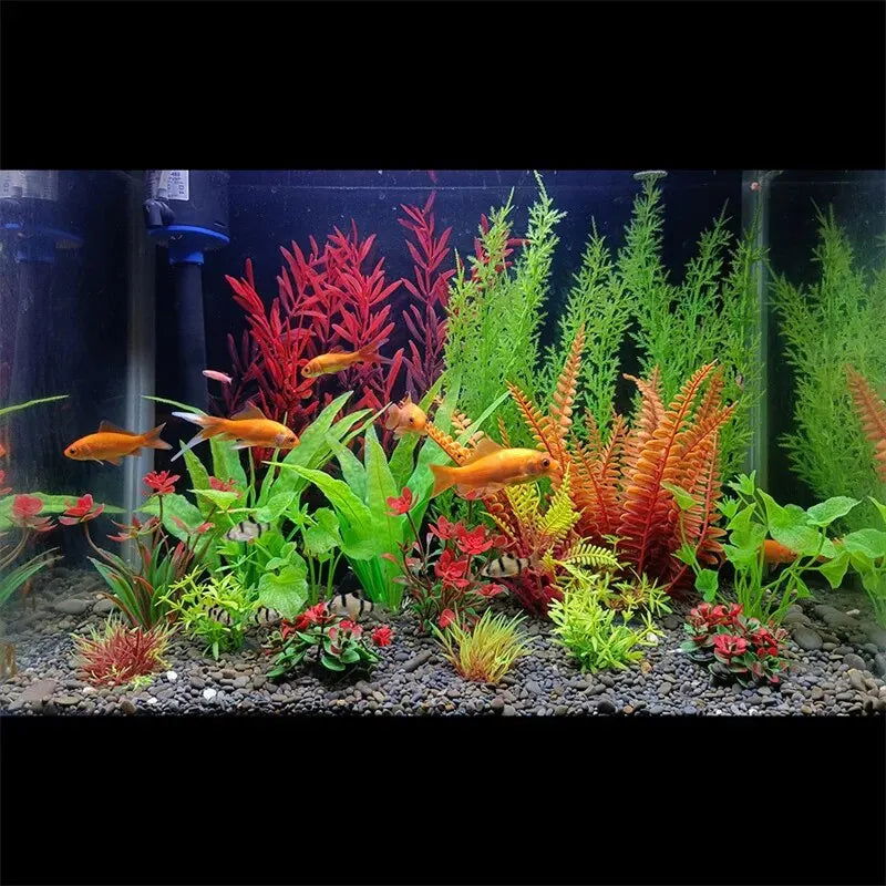 Aquarium Plants Artificial Fish Tank Tree Plant Landscaping Decorations Ornaments Park Pond Water Weeds Decor Accessories - Slobuy
