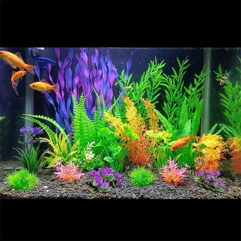 Aquarium Plants Artificial Fish Tank Tree Plant Landscaping Decorations Ornaments Park Pond Water Weeds Decor Accessories - Slobuy