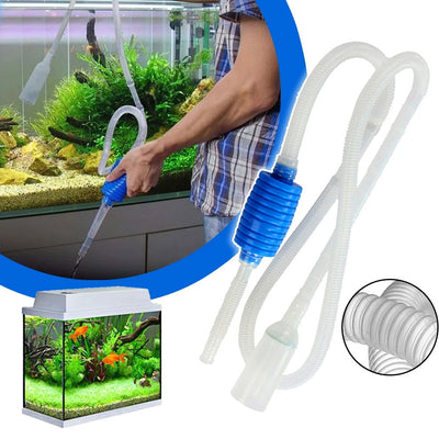 Aquarium Siphon Fish Tank Syphon Vacuum Cleaner Pump Acuario Accessories Semi-automatic Water Change Changer Gravel Water Filter - Slobuy