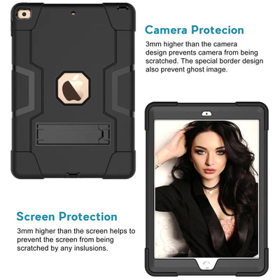 Armor Stand Shockproof Kids Tablet Case for IPad Air 10.2 10.5 11 12.9 Inch 2021 I Pad Pro 9.7 Mini 6 5 4 3 2 7th 8th 9th Cover - Slobuy