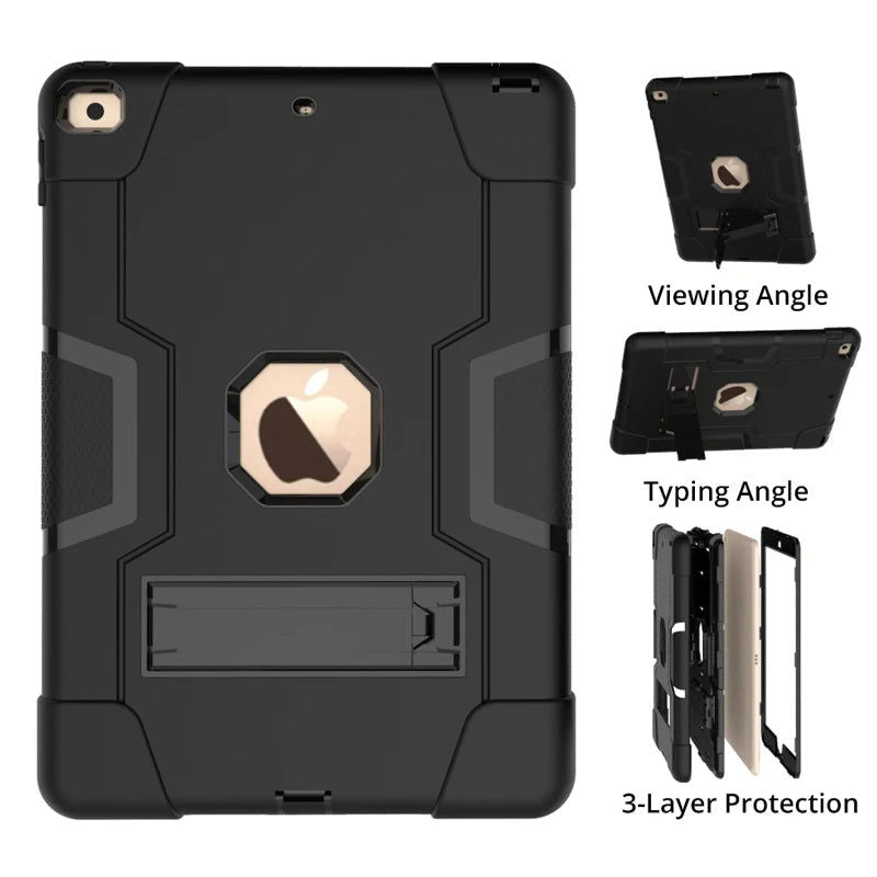 Armor Stand Shockproof Kids Tablet Case for IPad Air 10.2 10.5 11 12.9 Inch 2021 I Pad Pro 9.7 Mini 6 5 4 3 2 7th 8th 9th Cover - Slobuy