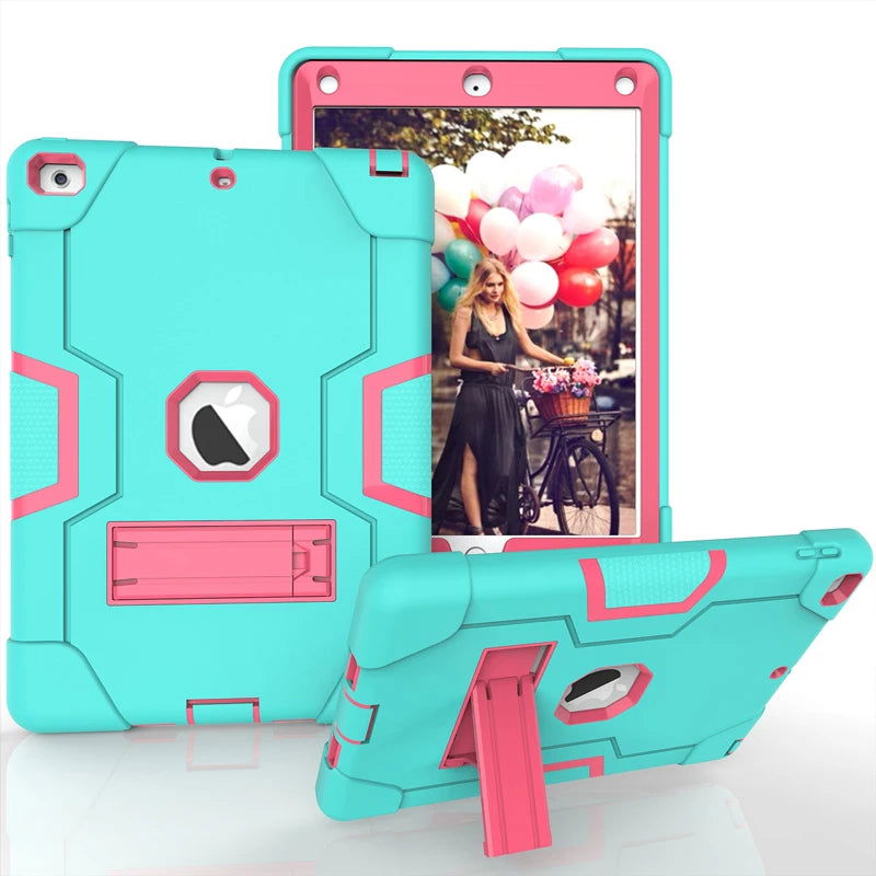 Armor Stand Shockproof Kids Tablet Case for IPad Air 10.2 10.5 11 12.9 Inch 2021 I Pad Pro 9.7 Mini 6 5 4 3 2 7th 8th 9th Cover - Slobuy