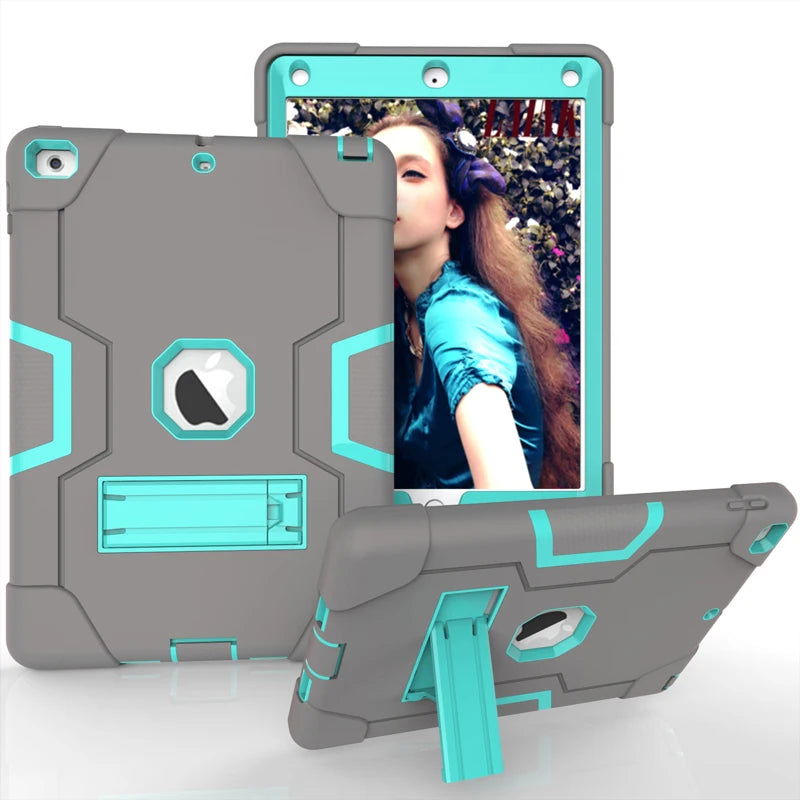 Armor Stand Shockproof Kids Tablet Case for IPad Air 10.2 10.5 11 12.9 Inch 2021 I Pad Pro 9.7 Mini 6 5 4 3 2 7th 8th 9th Cover - Slobuy