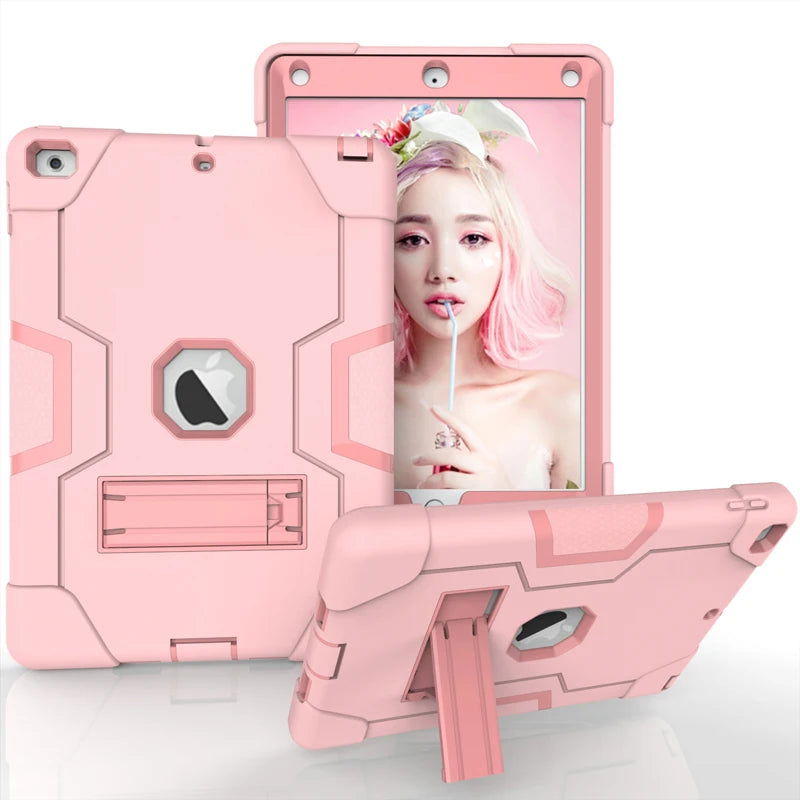 Armor Stand Shockproof Kids Tablet Case for IPad Air 10.2 10.5 11 12.9 Inch 2021 I Pad Pro 9.7 Mini 6 5 4 3 2 7th 8th 9th Cover - Slobuy