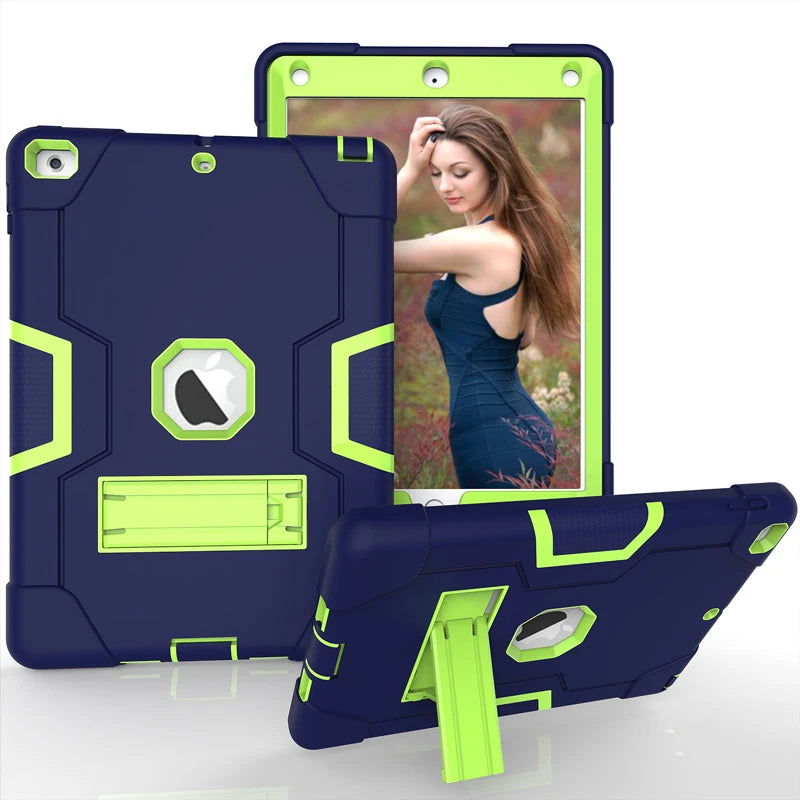 Armor Stand Shockproof Kids Tablet Case for IPad Air 10.2 10.5 11 12.9 Inch 2021 I Pad Pro 9.7 Mini 6 5 4 3 2 7th 8th 9th Cover - Slobuy