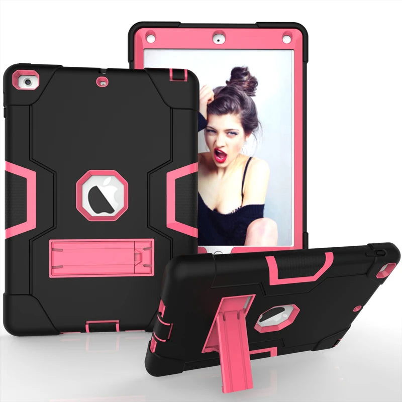 Armor Stand Shockproof Kids Tablet Case for IPad Air 10.2 10.5 11 12.9 Inch 2021 I Pad Pro 9.7 Mini 6 5 4 3 2 7th 8th 9th Cover - Slobuy