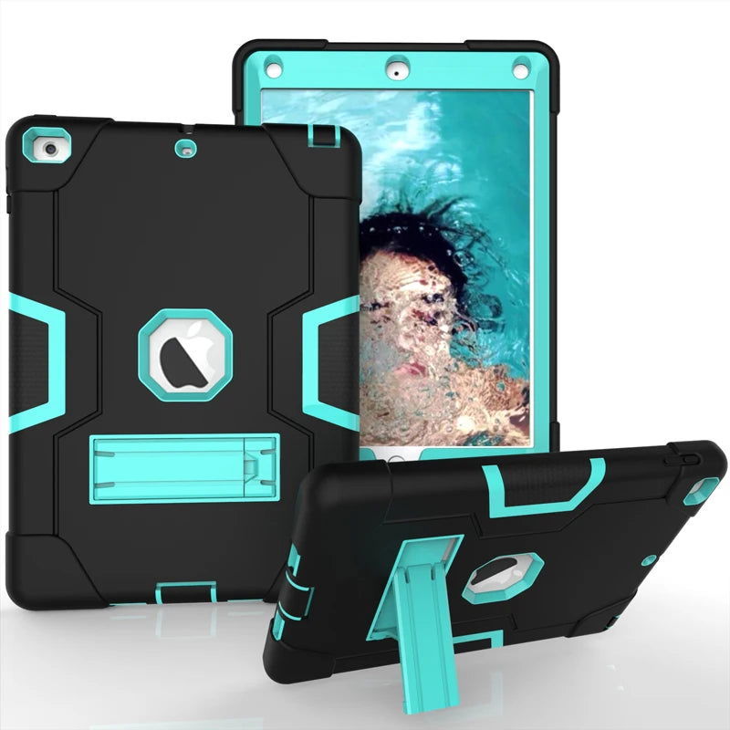 Armor Stand Shockproof Kids Tablet Case for IPad Air 10.2 10.5 11 12.9 Inch 2021 I Pad Pro 9.7 Mini 6 5 4 3 2 7th 8th 9th Cover - Slobuy
