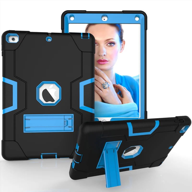 Armor Stand Shockproof Kids Tablet Case for IPad Air 10.2 10.5 11 12.9 Inch 2021 I Pad Pro 9.7 Mini 6 5 4 3 2 7th 8th 9th Cover - Slobuy