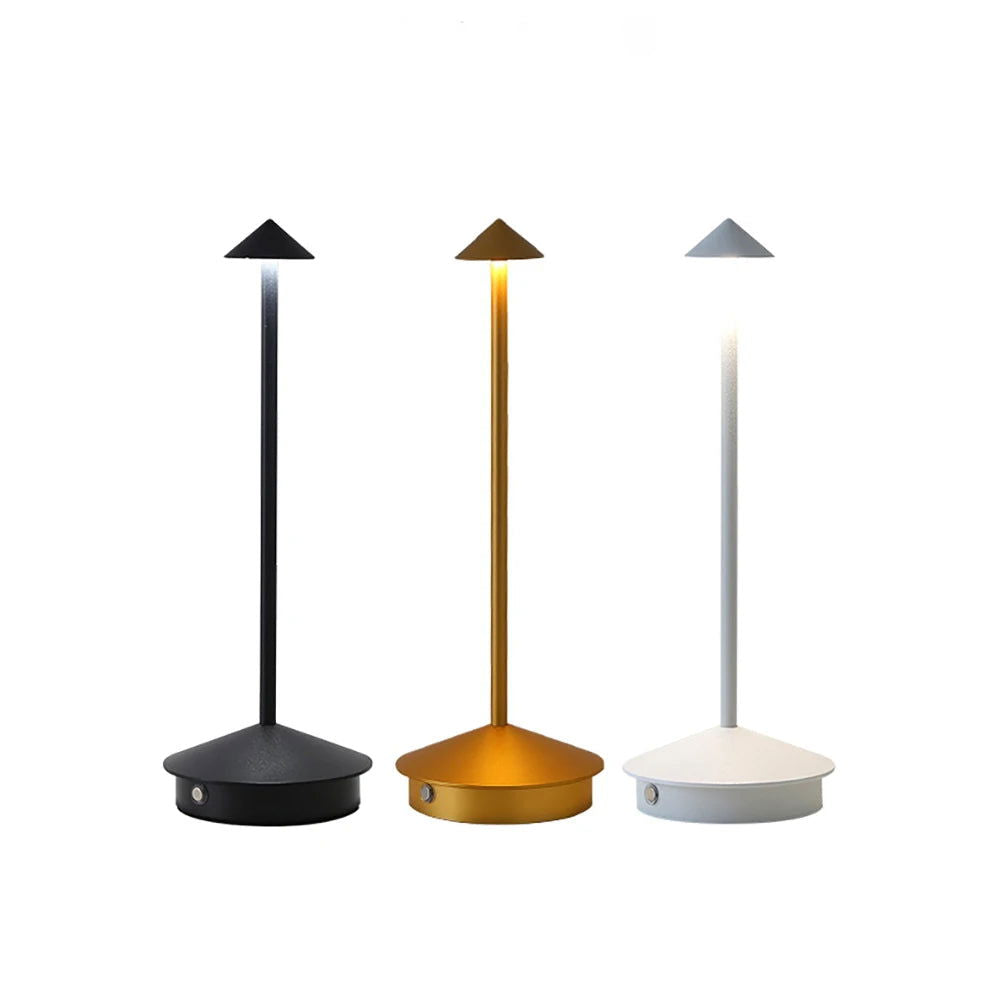 Arrow table lamp LED rechargeable table lamp portable all aluminum bedside lamp restaurant bar atmosphere night lamp - Slobuy