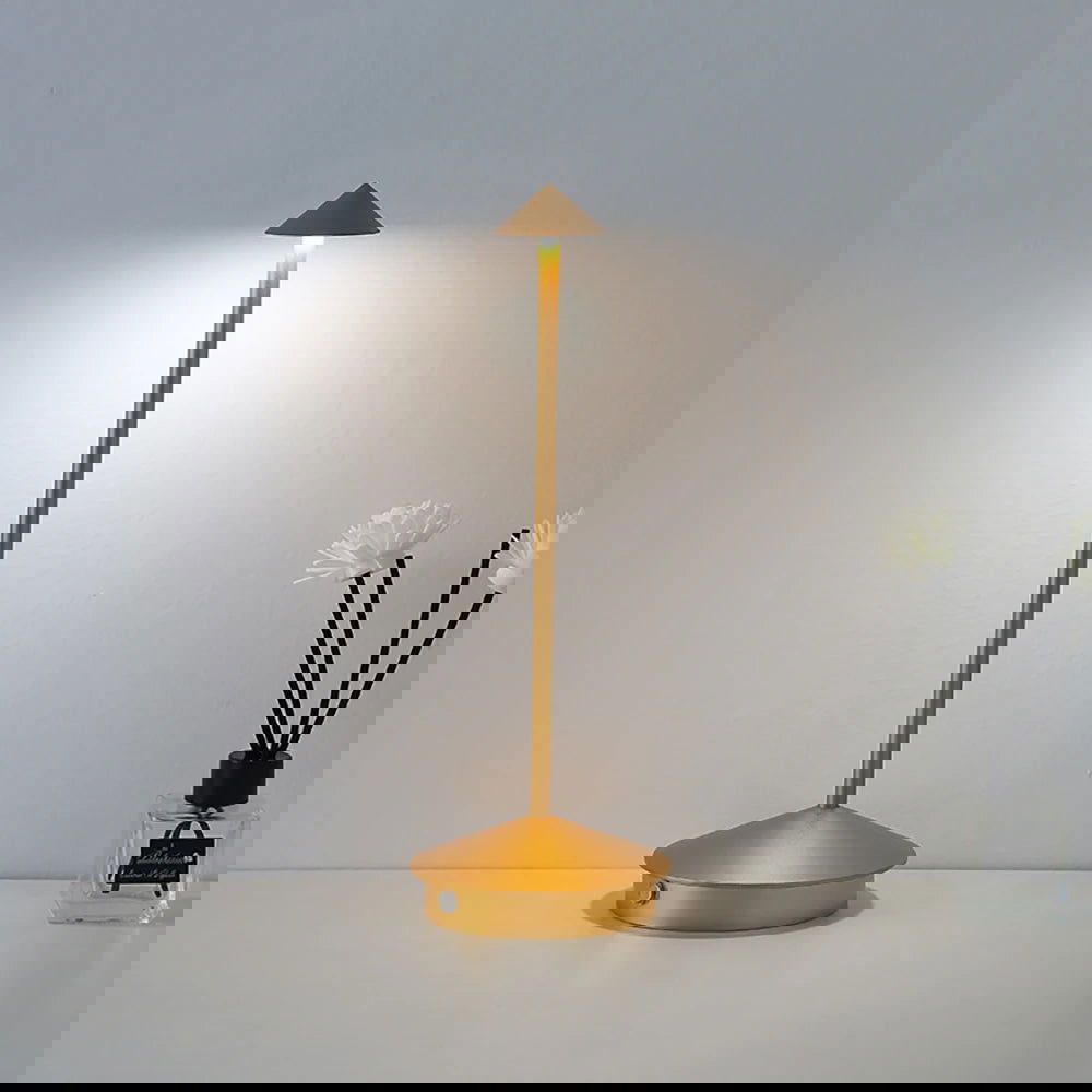Arrow table lamp LED rechargeable table lamp portable all aluminum bedside lamp restaurant bar atmosphere night lamp - Slobuy