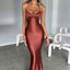 Articat Satin Backless Lace Up Mermaid Slip Dress Women Sweetheart Neck Sexy Slim Bodycon Dresses Elegant Silk Gown Partywear - Slobuy