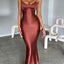 Articat Satin Backless Lace Up Mermaid Slip Dress Women Sweetheart Neck Sexy Slim Bodycon Dresses Elegant Silk Gown Partywear - Slobuy