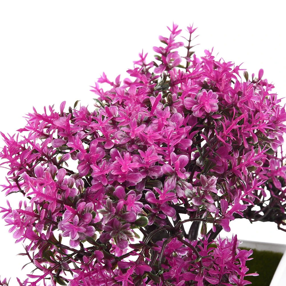Artificial Plants Bonsai Small Tree Pot Fake Plant Flowers Potted Ornaments For Home Festival Wedding Decoration Accessories - Slobuy