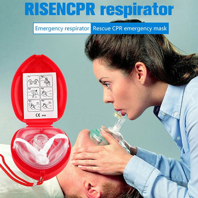 Artificial Respiration One-Way Breathing Valve Mask First Aid CPR Training Breathing Mask Protect Rescuers Mask Accessories - Slobuy