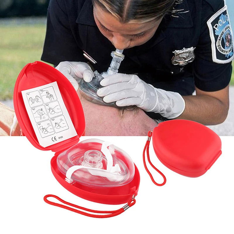 Artificial Respiration One-Way Breathing Valve Mask First Aid CPR Training Breathing Mask Protect Rescuers Mask Accessories - Slobuy