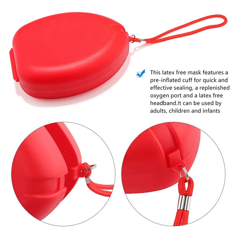 Artificial Respiration One-Way Breathing Valve Mask First Aid CPR Training Breathing Mask Protect Rescuers Mask Accessories - Slobuy