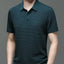 Asian Sizes Golf shirt Summer New Men's Lop-up Hollow Short-sleeved Polo Shirt Ice Silk - Slobuy