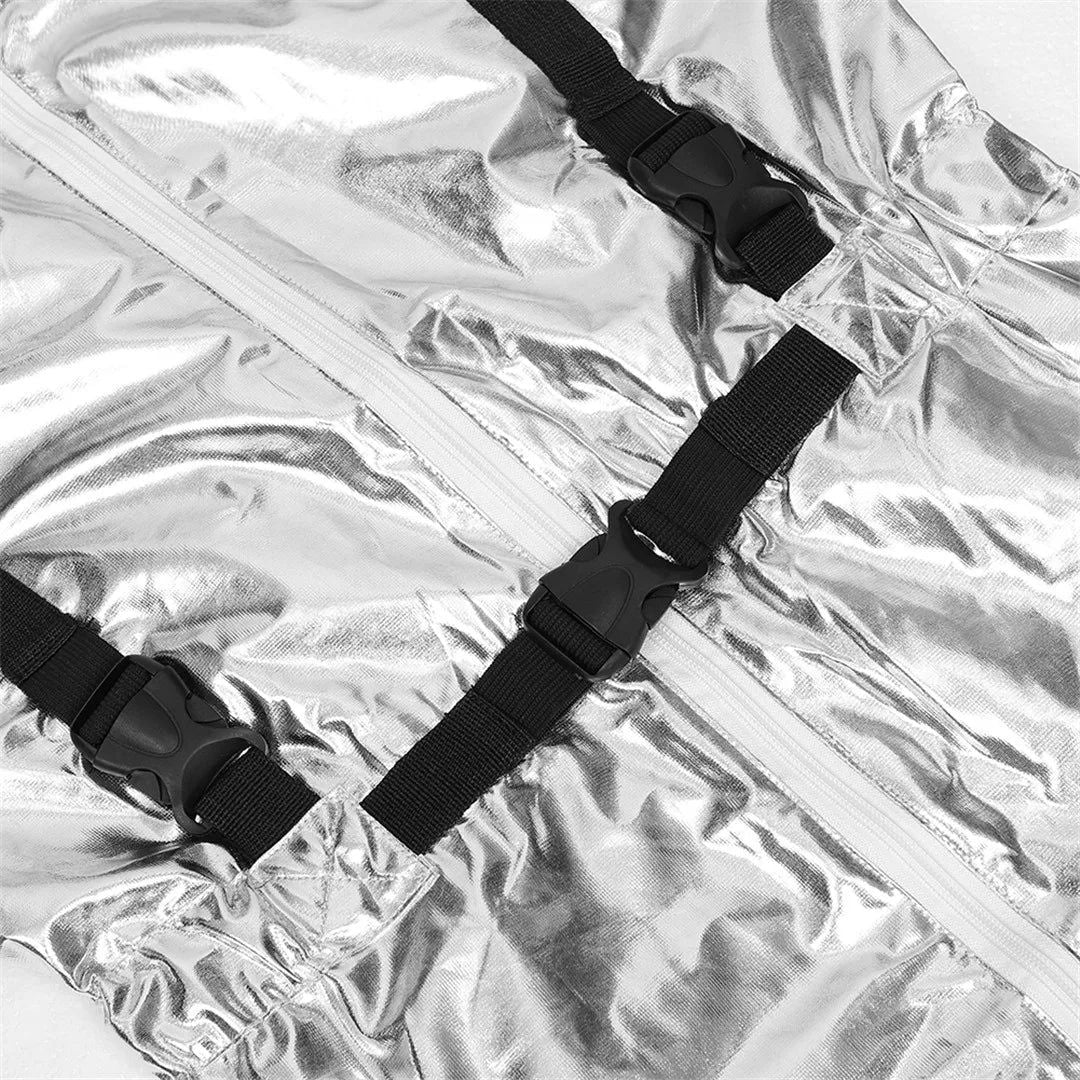 Astronaut Costume Adult Silver Spaceman Costume Plus Size  Women Space Suit Party Dress up Costume  Astronaut Suit Adults White - Slobuy