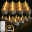 LED Tea Light Flameless Flickering Candles with Remote Control / Auto Timer Electronics Battery Operated Votive Light Home Decor - Slobuy